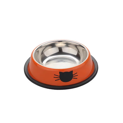 Stainless Steel Water Bowl Feeder Solution Dog and Cat Supplies Double Bowl Pet Dog and Cat Feeding Table